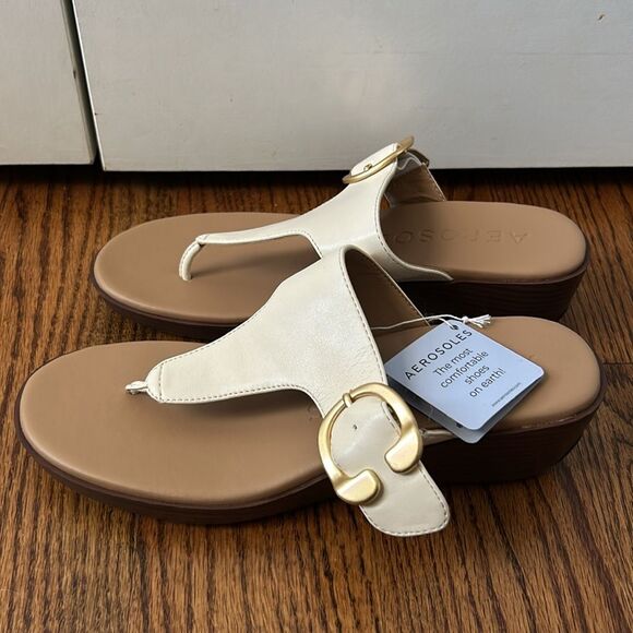 Aerosoles Womens IZOLA Thong Casual Wedge Sandals Sz 8.5 NWT - Picture 3 of 7